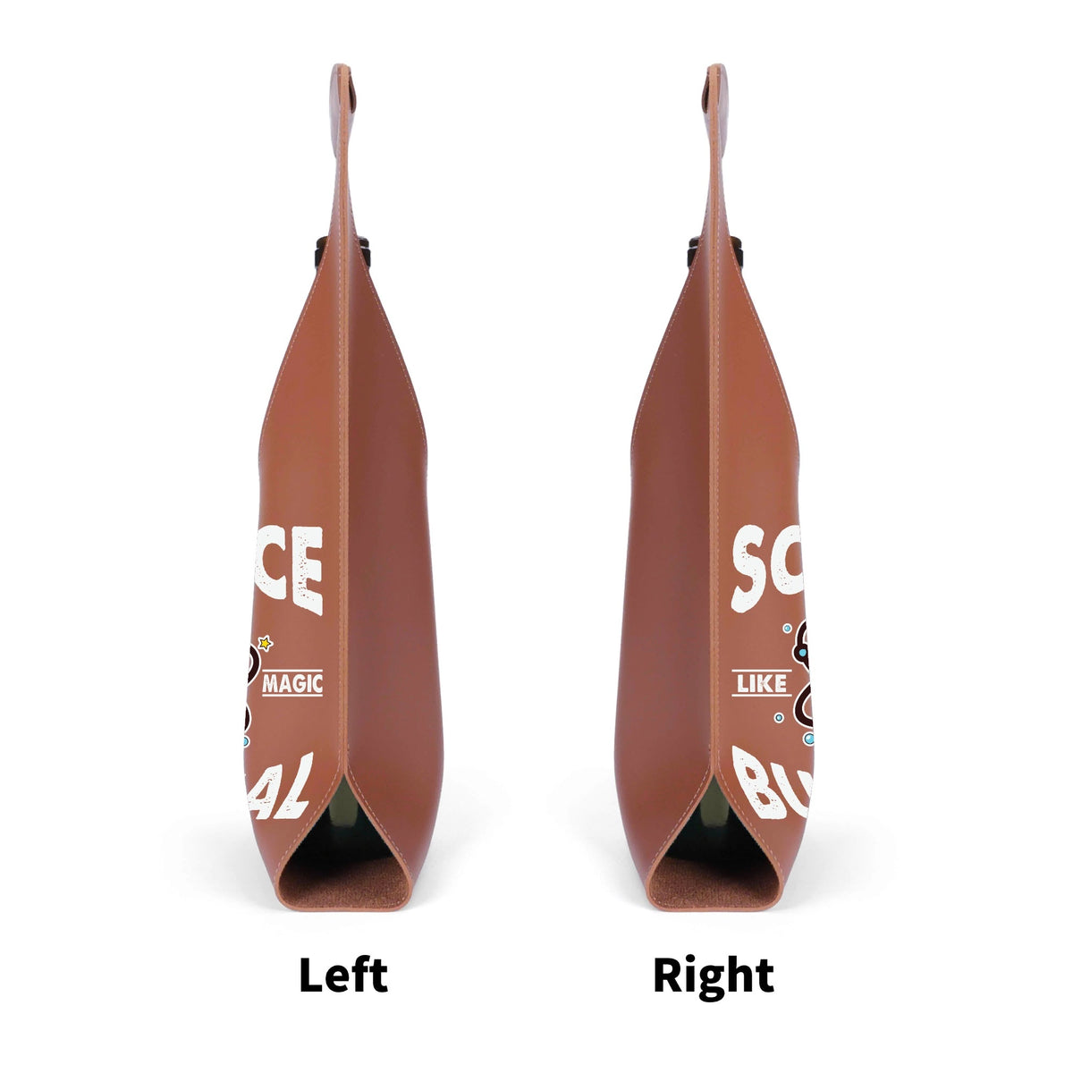 Science Like Magic But Real PU Leather Wine Bag PU Leather Wine Bag Printed Offshore