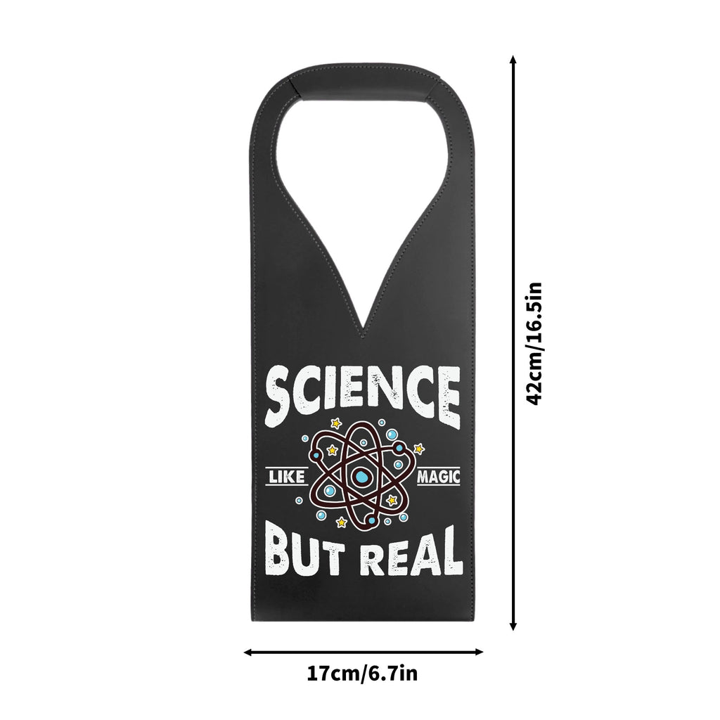 Science Like Magic But Real PU Leather Wine Bag PU Leather Wine Bag Printed Offshore