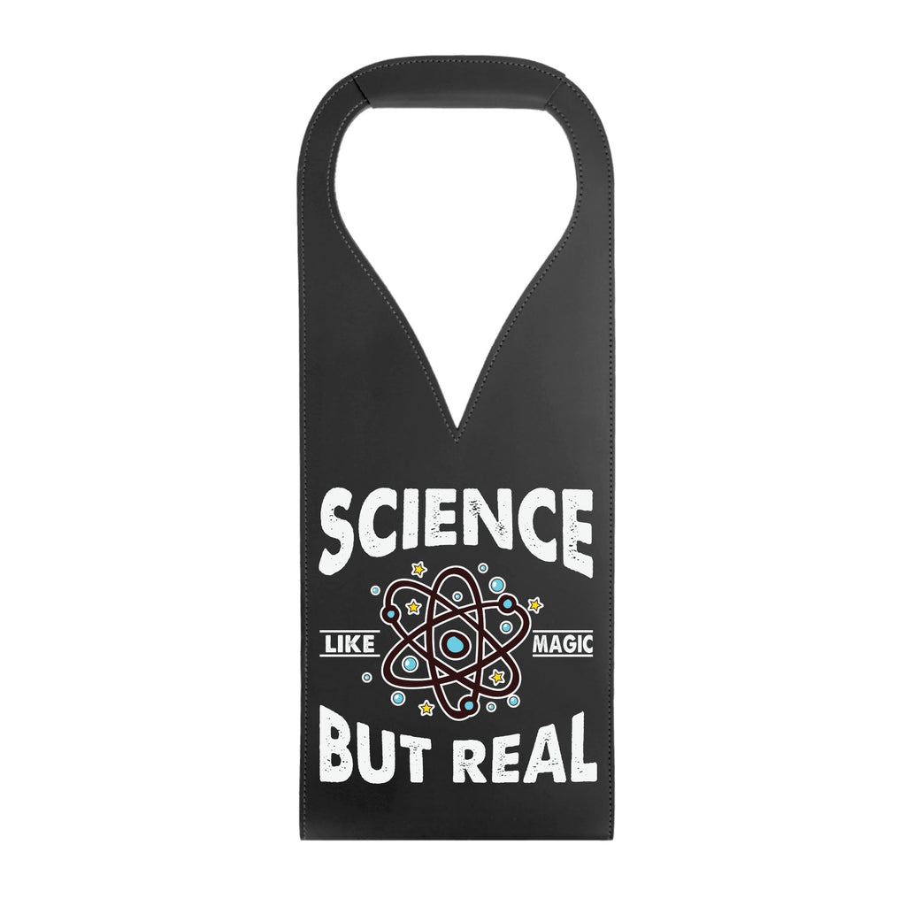 Science Like Magic But Real PU Leather Wine Bag Black PU Leather Wine Bag Printed Offshore