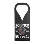 Science Like Magic But Real PU Leather Wine Bag Black PU Leather Wine Bag Printed Offshore