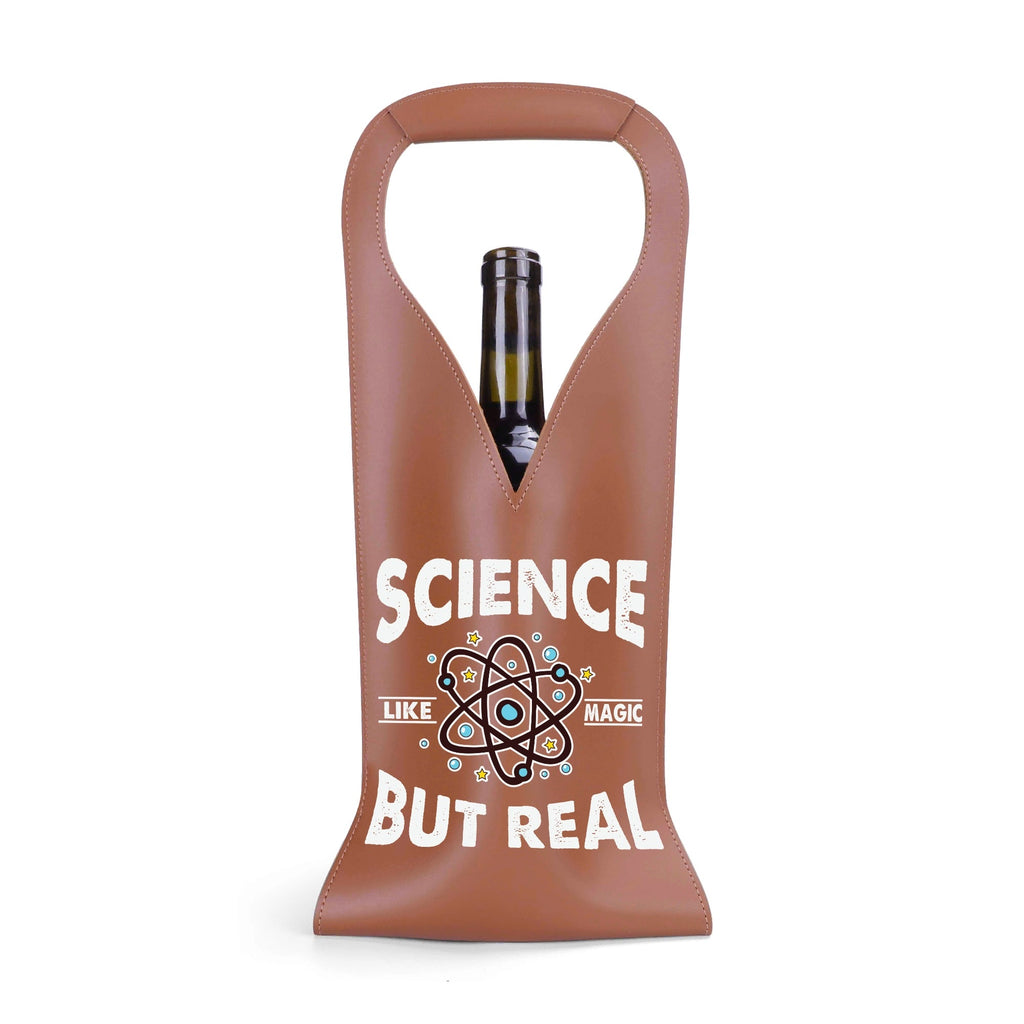 Science Like Magic But Real PU Leather Wine Bag PU Leather Wine Bag Printed Offshore