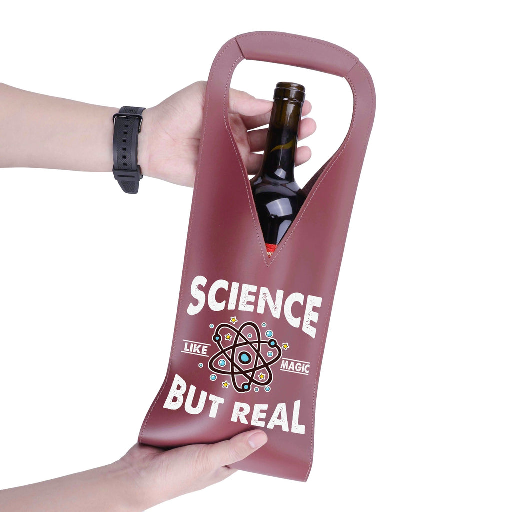 Science Like Magic But Real PU Leather Wine Bag PU Leather Wine Bag Printed Offshore