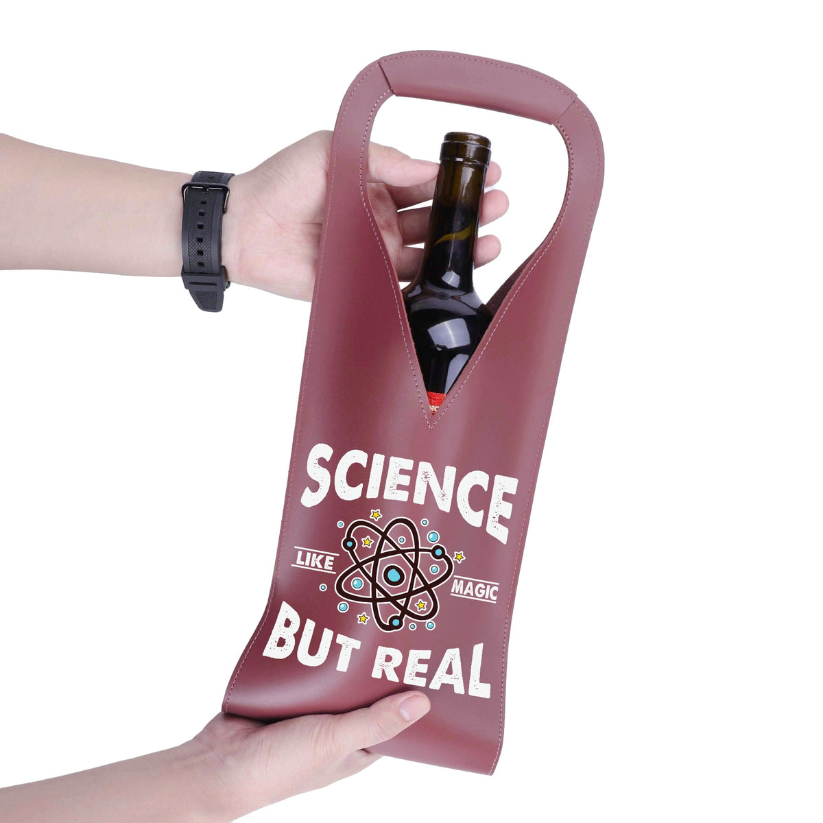 Science Like Magic But Real PU Leather Wine Bag PU Leather Wine Bag Printed Offshore
