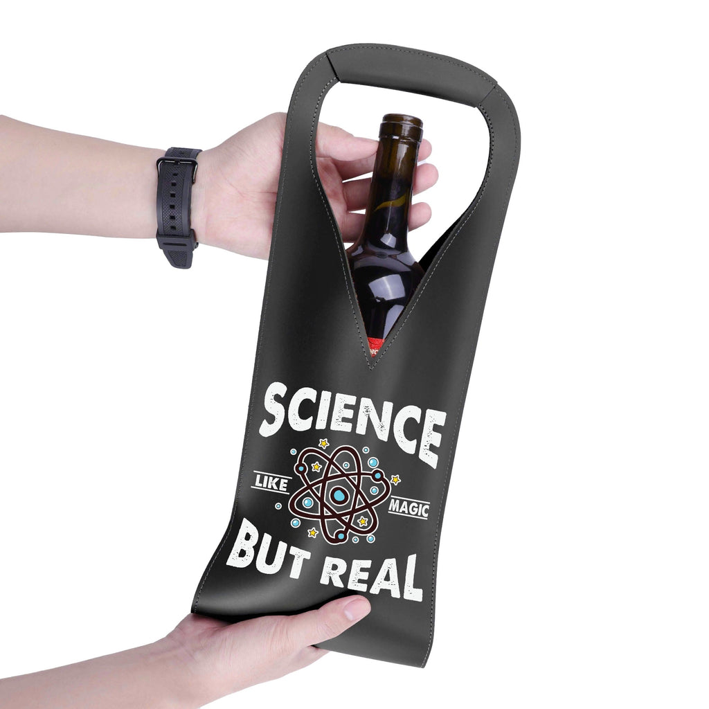 Science Like Magic But Real PU Leather Wine Bag PU Leather Wine Bag Printed Offshore