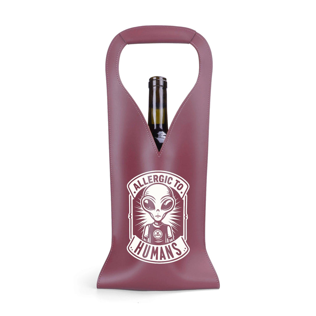 Alien Allergic To Humans PU Leather Wine Bag PU Leather Wine Bag Printed Offshore