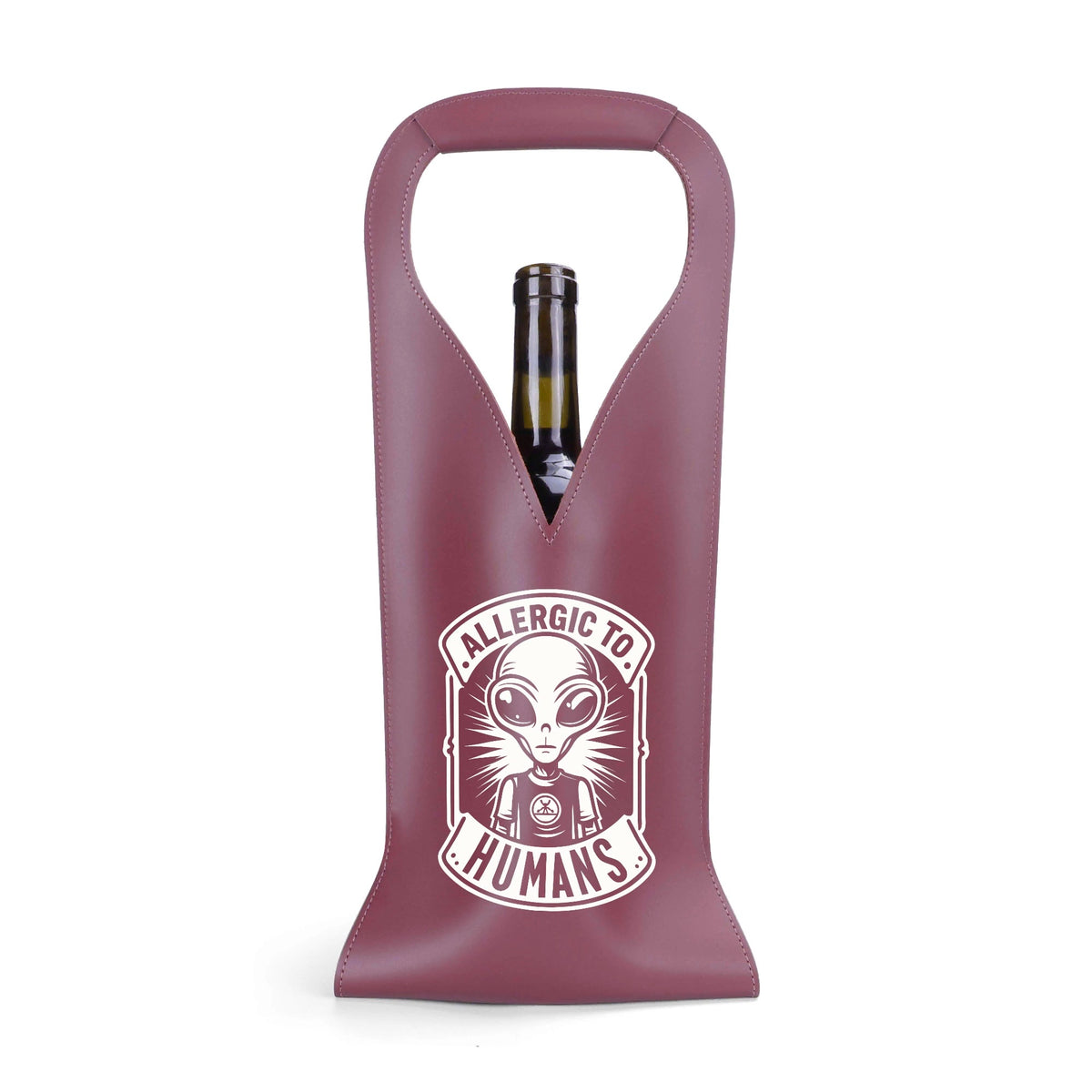 Alien Allergic To Humans PU Leather Wine Bag PU Leather Wine Bag Printed Offshore