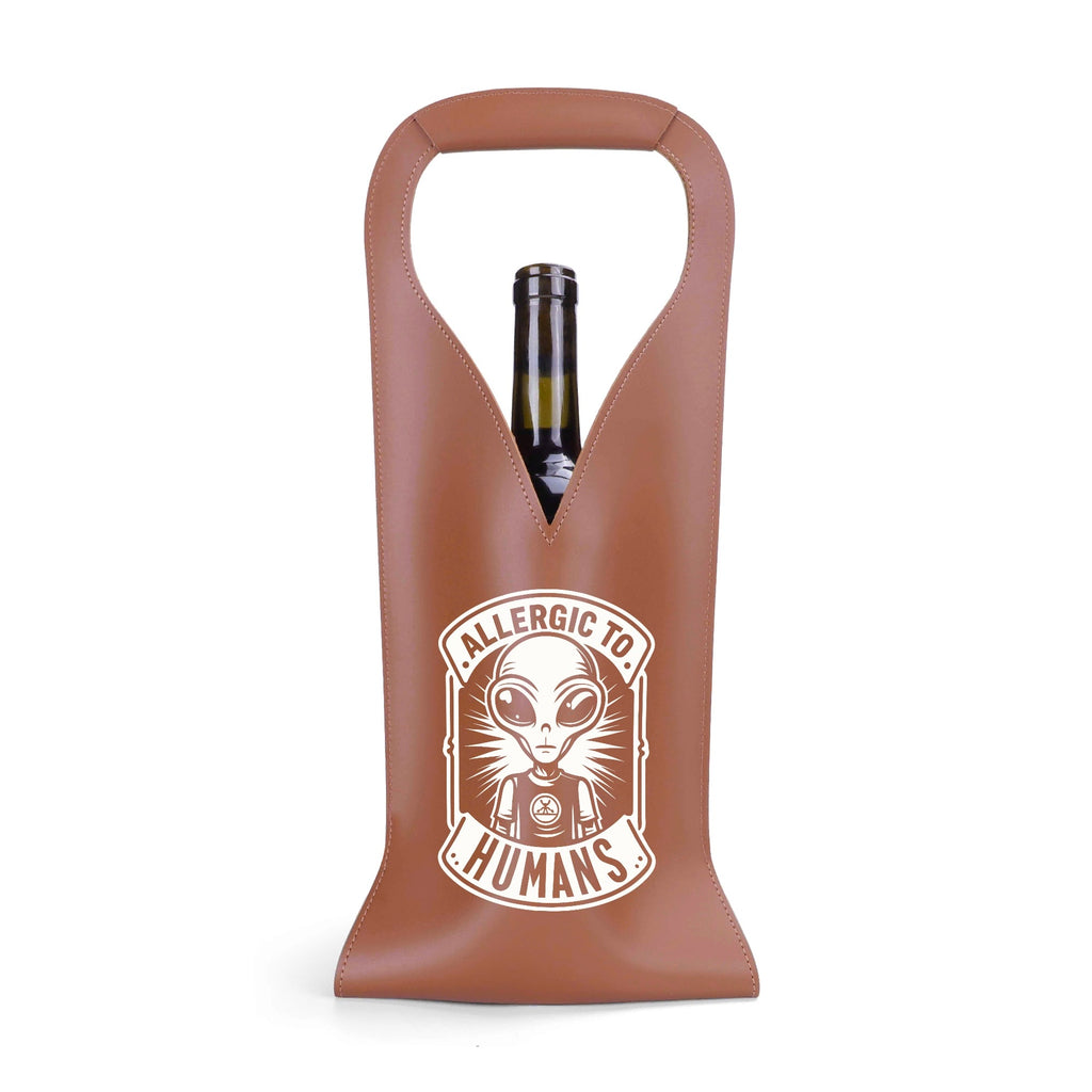 Alien Allergic To Humans PU Leather Wine Bag PU Leather Wine Bag Printed Offshore