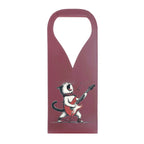 Cat Playing Guitar PU Leather Wine Bag Maroon PU Leather Wine Bag Printed Offshore