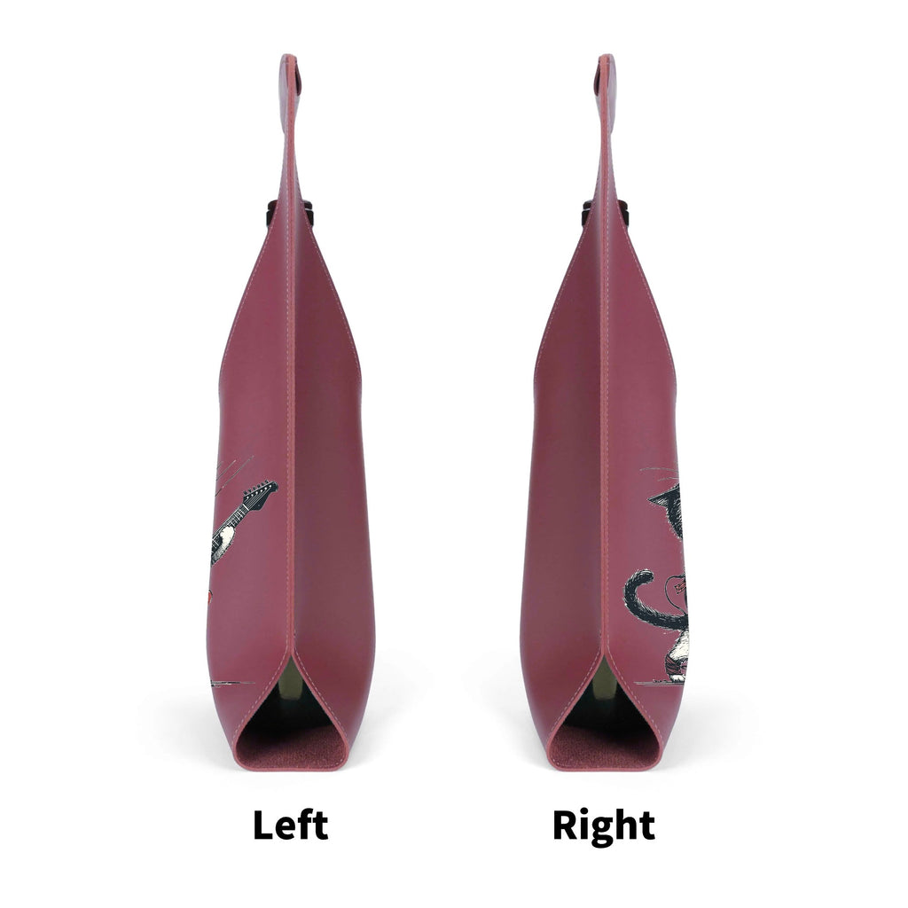 Cat Playing Guitar PU Leather Wine Bag PU Leather Wine Bag Printed Offshore
