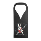 Cat Playing Guitar PU Leather Wine Bag Black PU Leather Wine Bag Printed Offshore