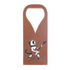 Cat Playing Guitar PU Leather Wine Bag Brown PU Leather Wine Bag Printed Offshore