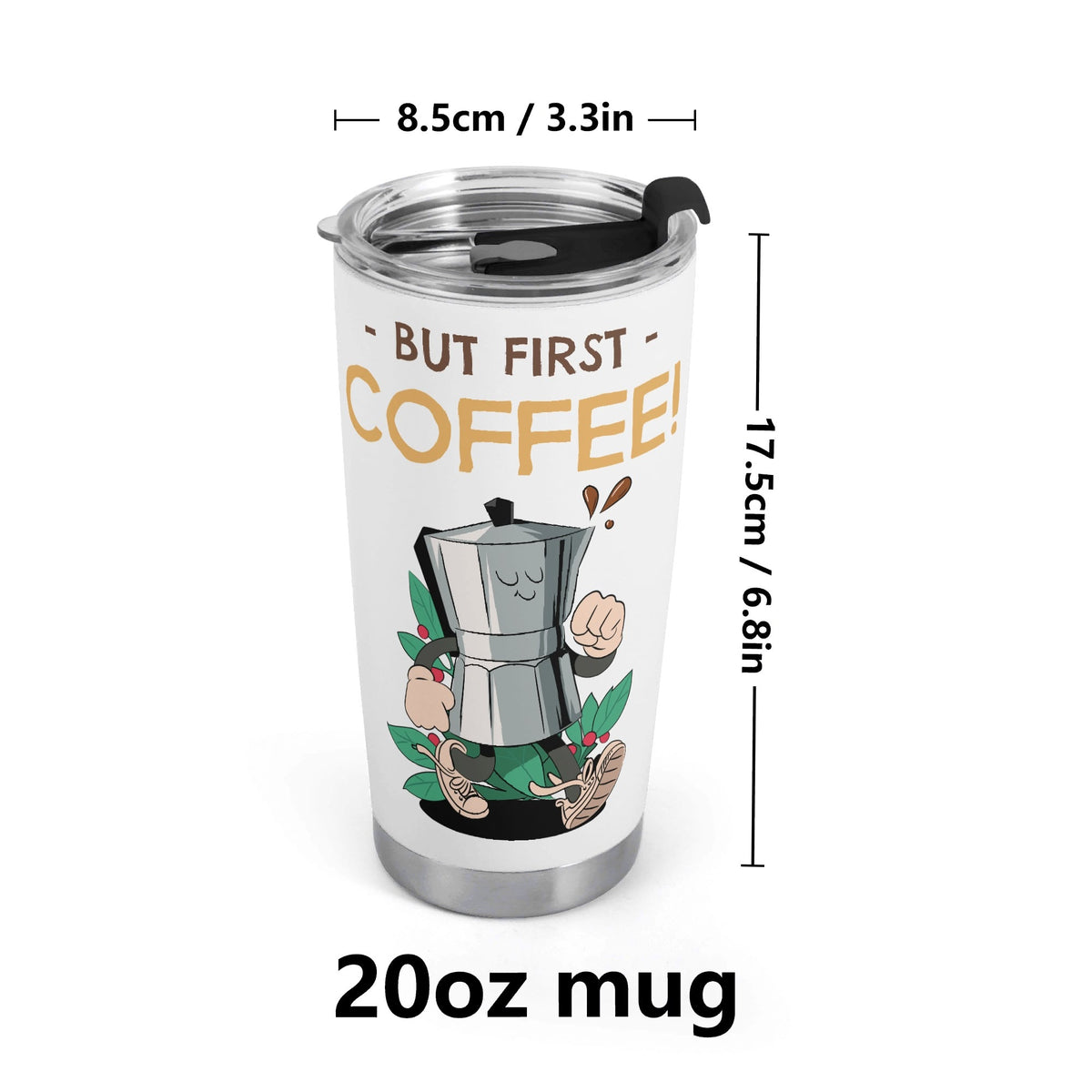 But First Coffee Percolator Stainless Steel 20oz Travel Mug Travel Mug Tumbler Coffee Printed Offshore