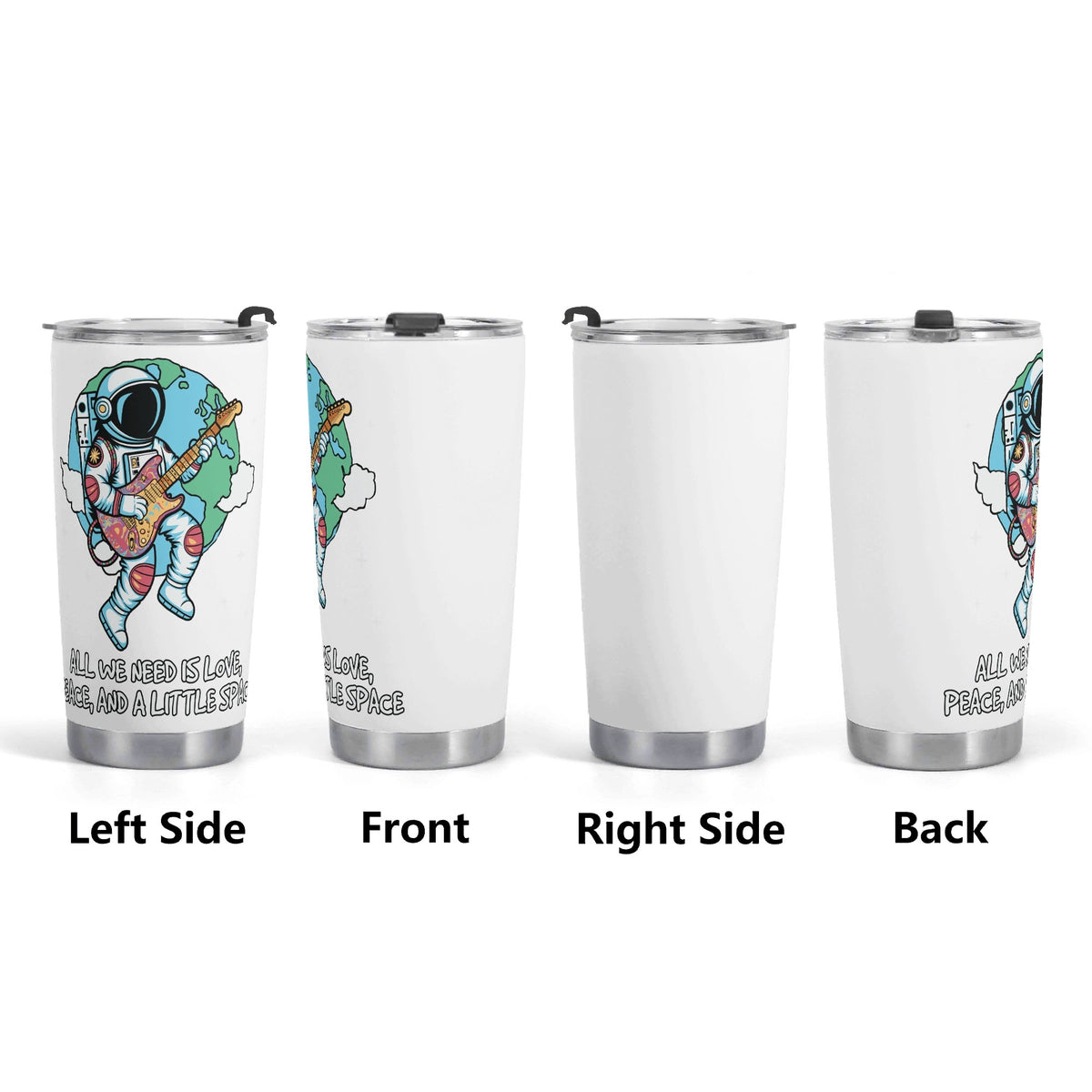 Astronaut With Guitar Stainless Steel 20oz Travel Mug Travel Mug Tumbler Music Printed Offshore Space