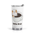 Cat Coffee Break Stainless Steel 20oz Travel Mug Default Title Travel Mug Tumbler animal Coffee Printed Offshore