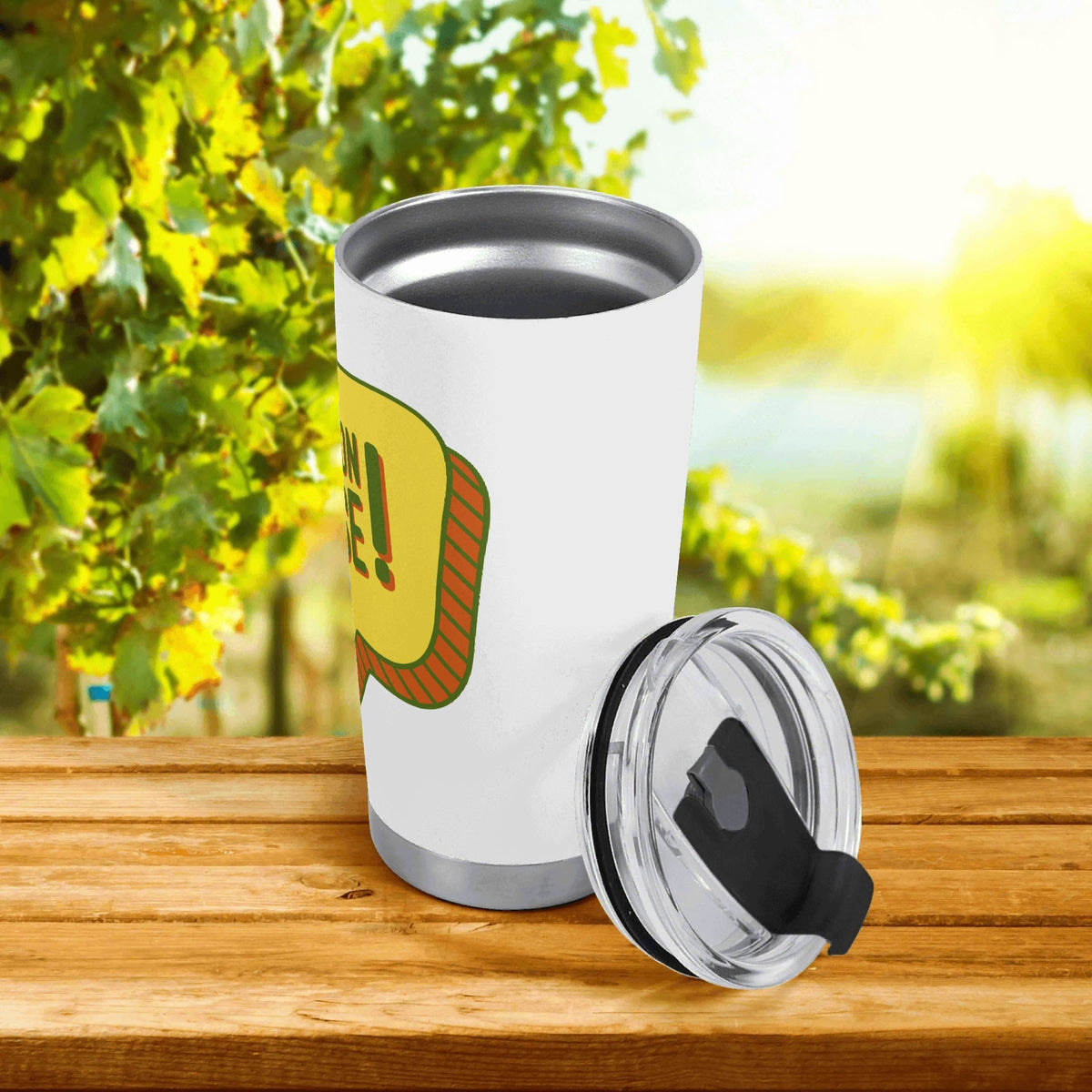 Attention Please Stainless Steel 20oz Travel Mug Travel Mug Tumbler Printed Offshore
