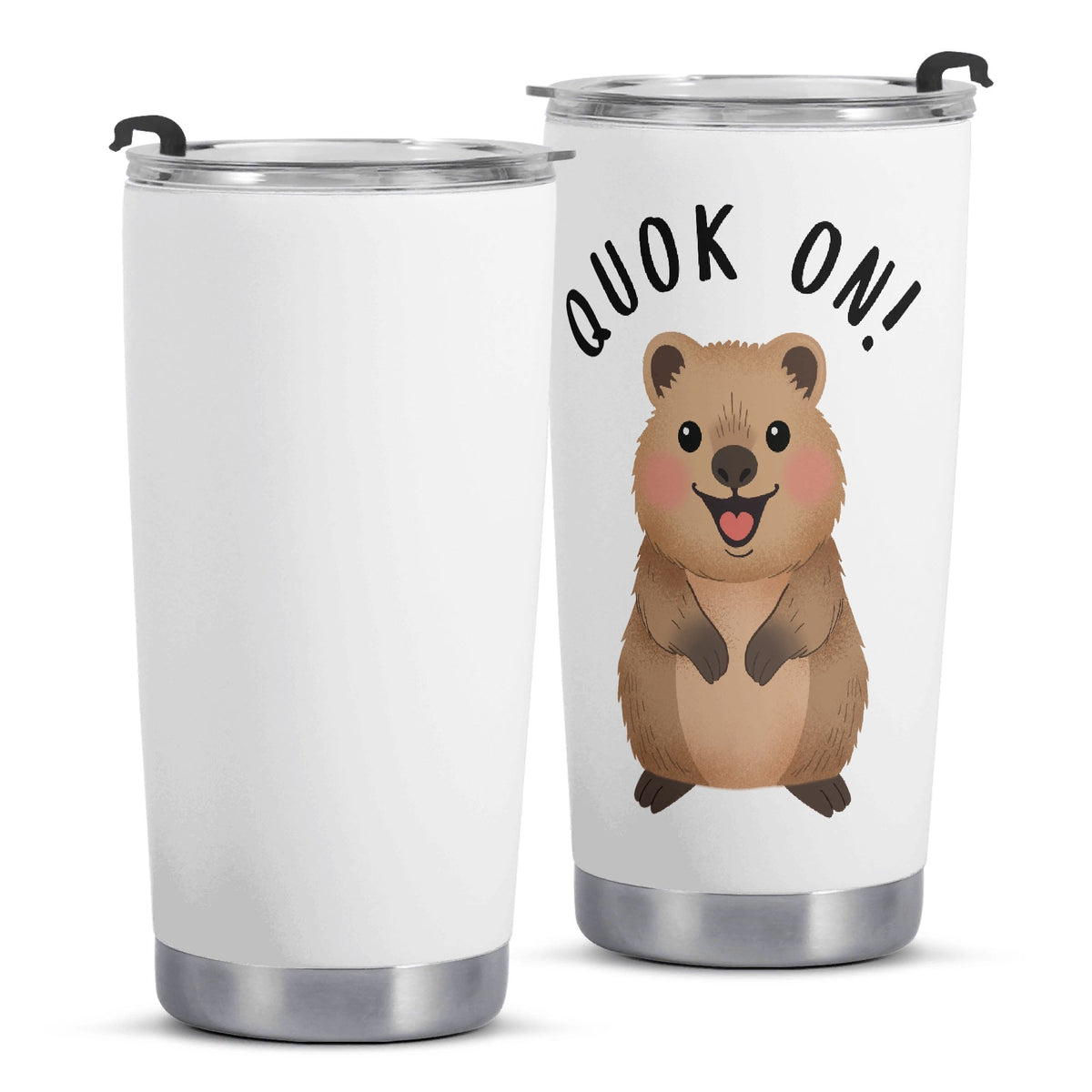 Quok On Quokka Stainless Steel 20oz Travel Mug Travel Mug Tumbler animal Australia Printed Offshore