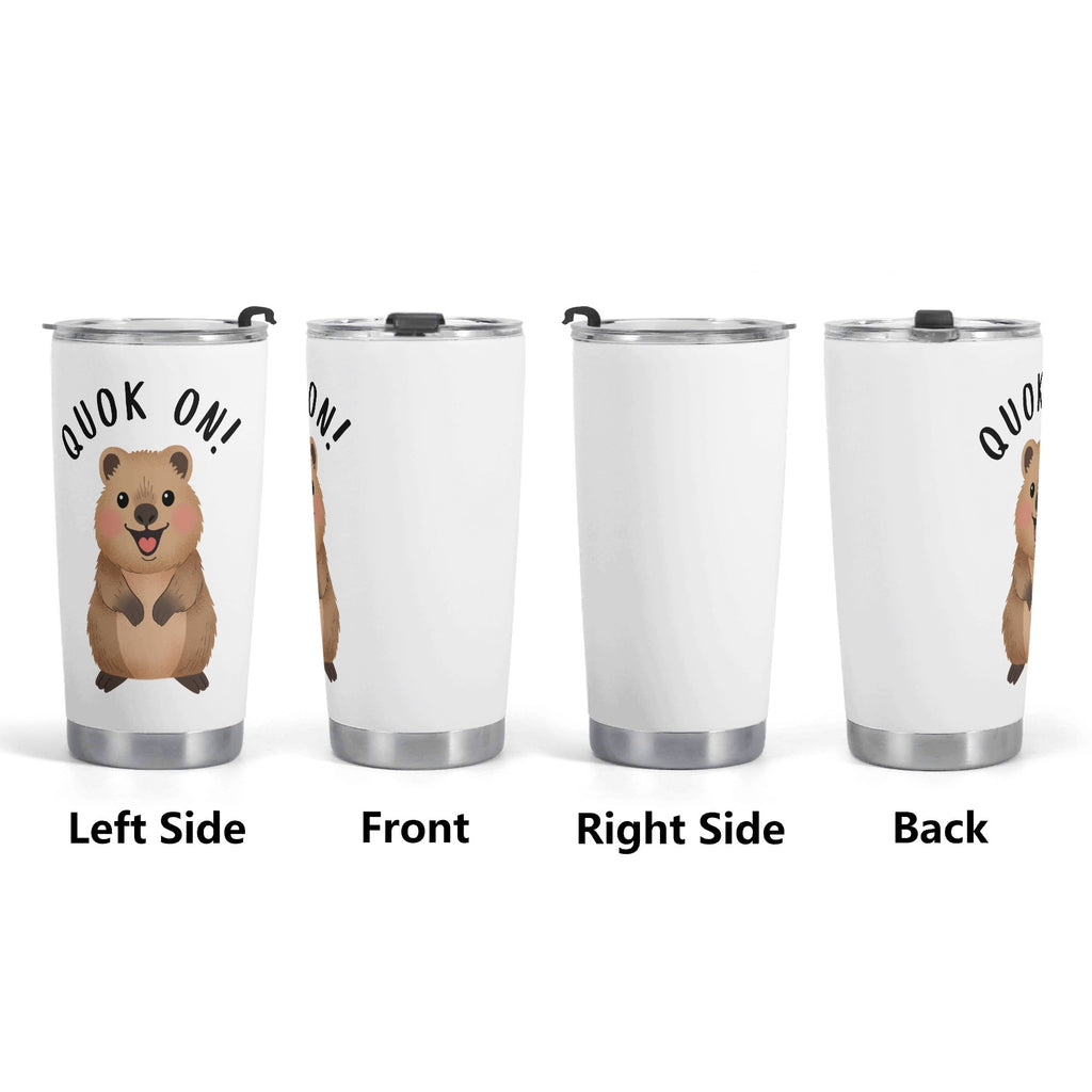 Quok On Quokka Stainless Steel 20oz Travel Mug Travel Mug Tumbler animal Australia Printed Offshore
