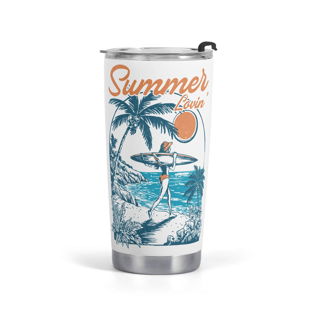Summer Lovin Stainless Steel 20oz Travel Mug Default Title Travel Mug Tumbler Printed Offshore Summer
