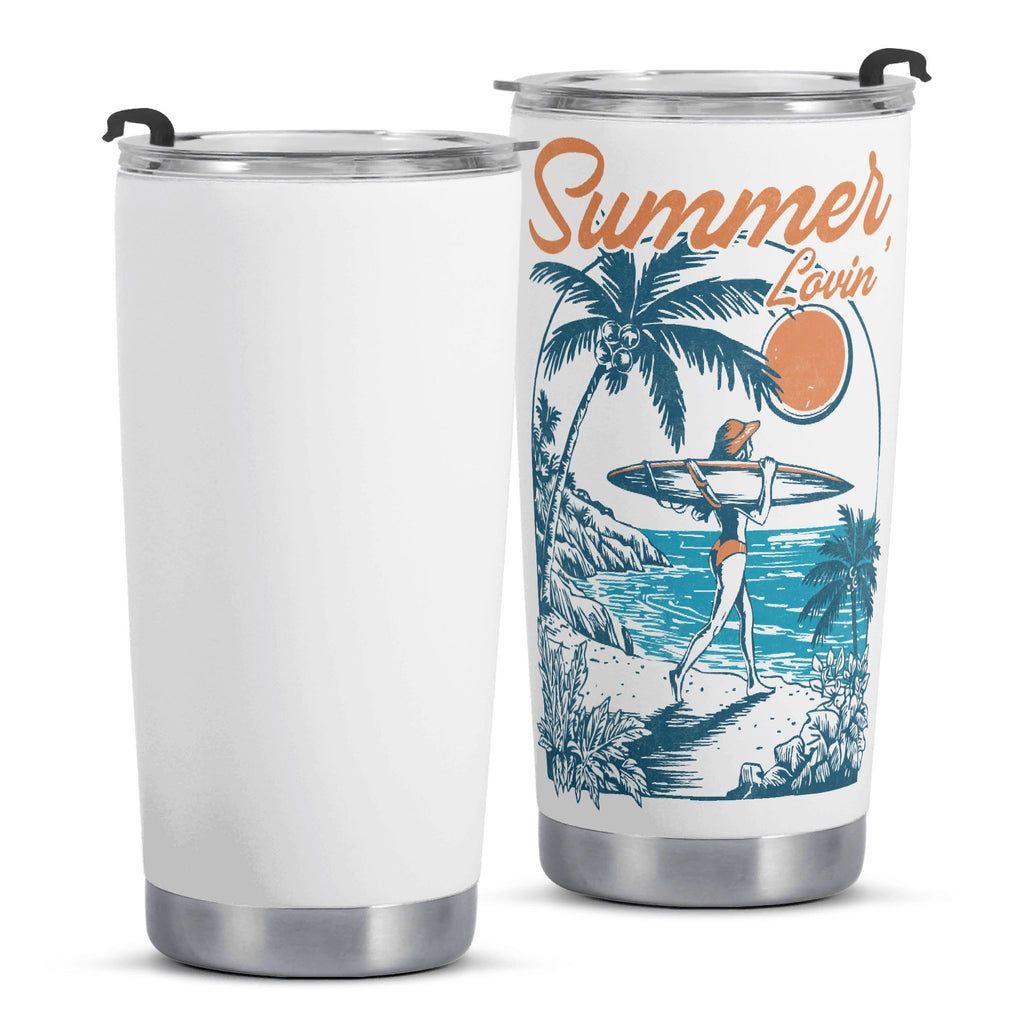 Summer Lovin Stainless Steel 20oz Travel Mug Travel Mug Tumbler Printed Offshore Summer
