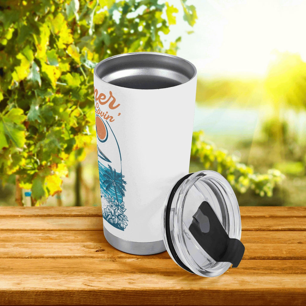 Summer Lovin Stainless Steel 20oz Travel Mug Travel Mug Tumbler Printed Offshore Summer