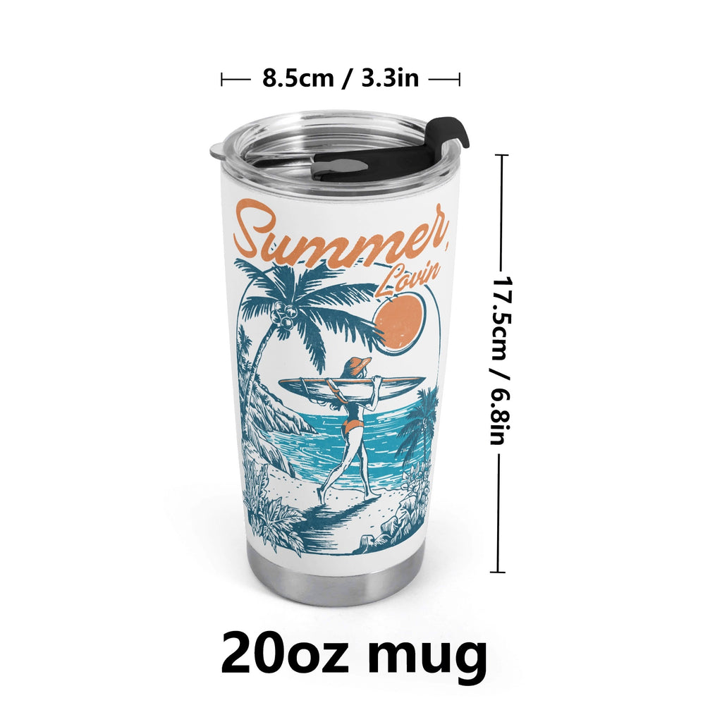 Summer Lovin Stainless Steel 20oz Travel Mug Travel Mug Tumbler Printed Offshore Summer