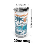 Summer Lovin Stainless Steel 20oz Travel Mug Travel Mug Tumbler Printed Offshore Summer