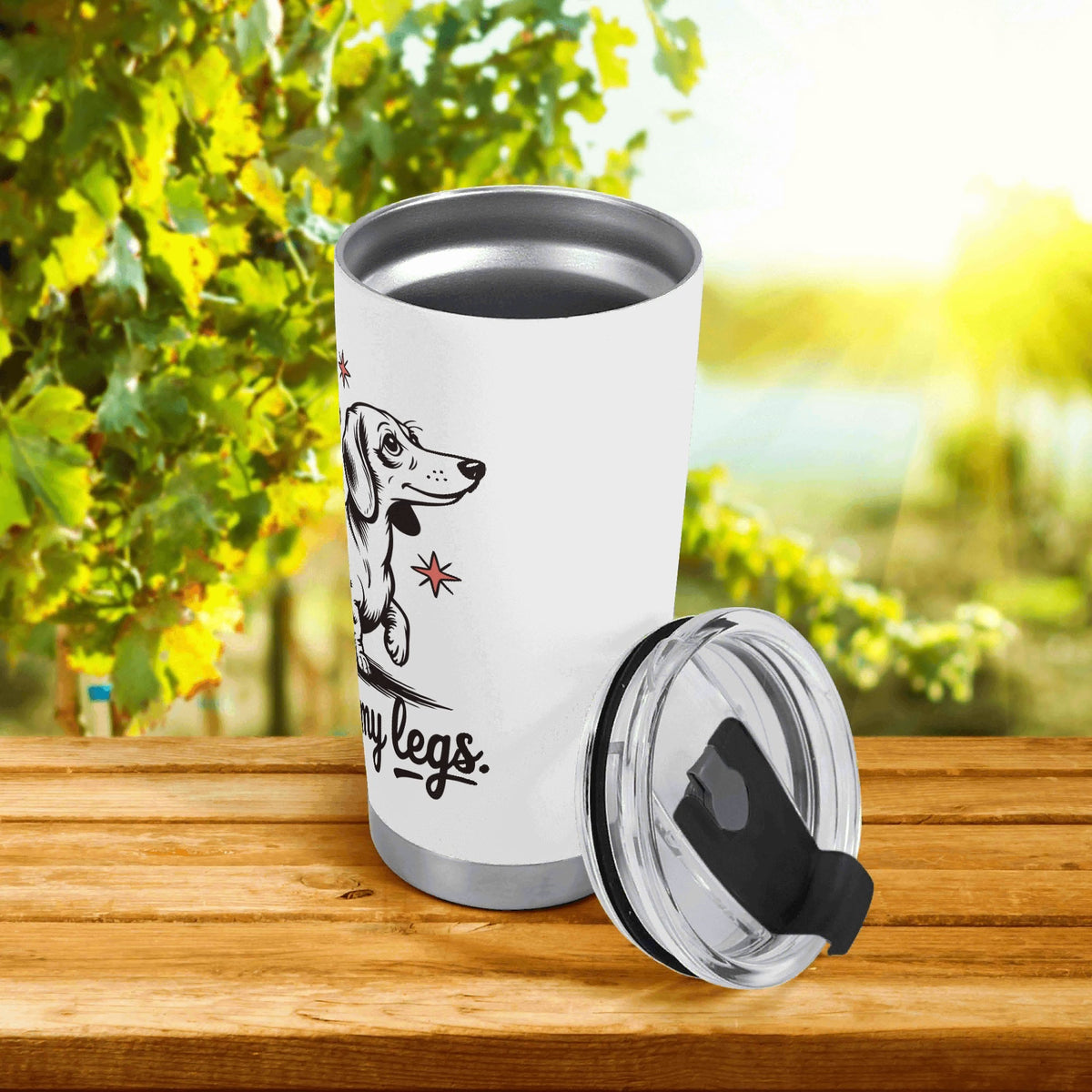 Dachshund Short Legs Stainless Steel 20oz Travel Mug Travel Mug Tumbler animal Printed Offshore