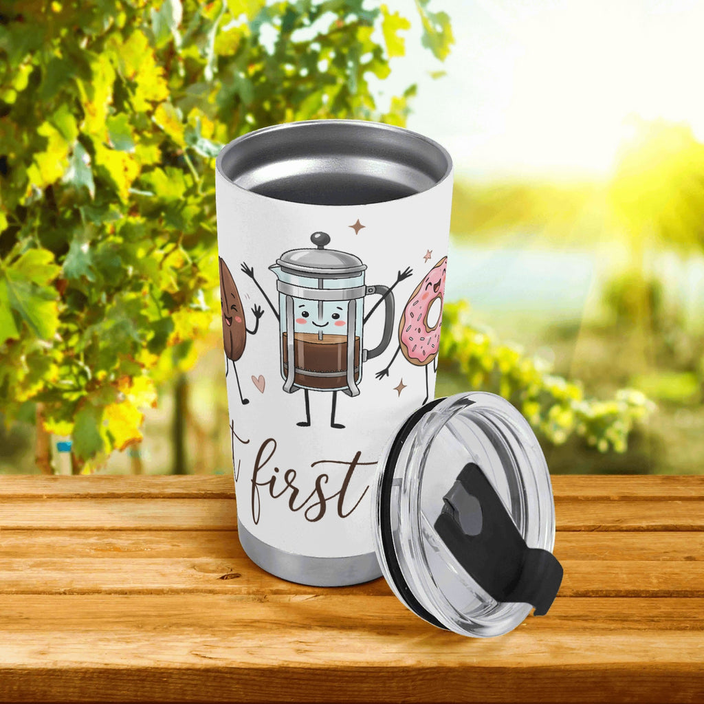 But First Coffee Cute Characters Stainless Steel 20oz Travel Mug Travel Mug Tumbler Coffee Printed Offshore