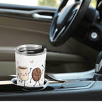 But First Coffee Cute Characters Stainless Steel 20oz Travel Mug Travel Mug Tumbler Coffee Printed Offshore