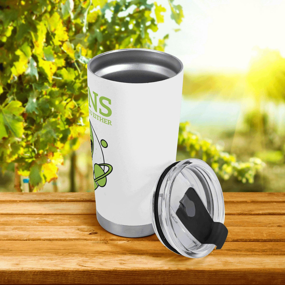 Aliens Dont Believe In You Either Stainless Steel 20oz Travel Mug Travel Mug Tumbler Printed Offshore Sci Fi