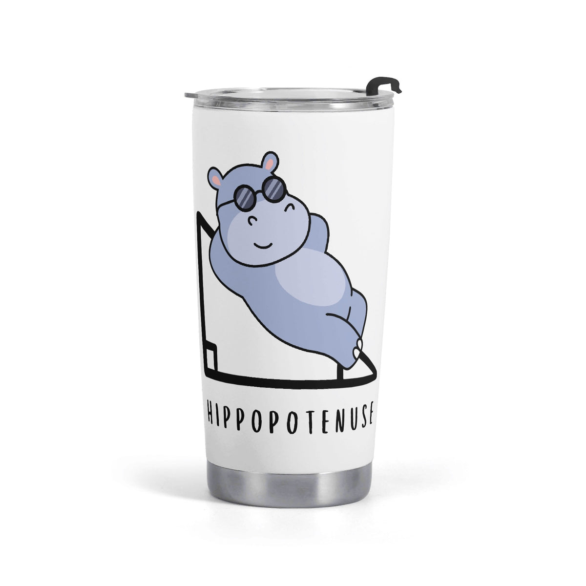 Hippopotenuse Hippo Hypotenuse Stainless Steel 20oz Travel Mug Default Title Travel Mug Tumbler Maths Printed Offshore