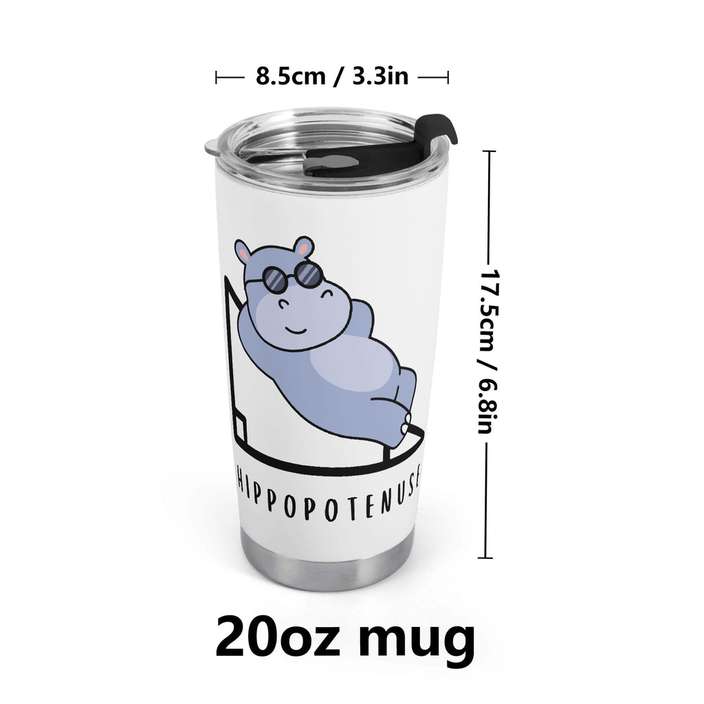 Hippopotenuse Hippo Hypotenuse Stainless Steel 20oz Travel Mug Travel Mug Tumbler Maths Printed Offshore