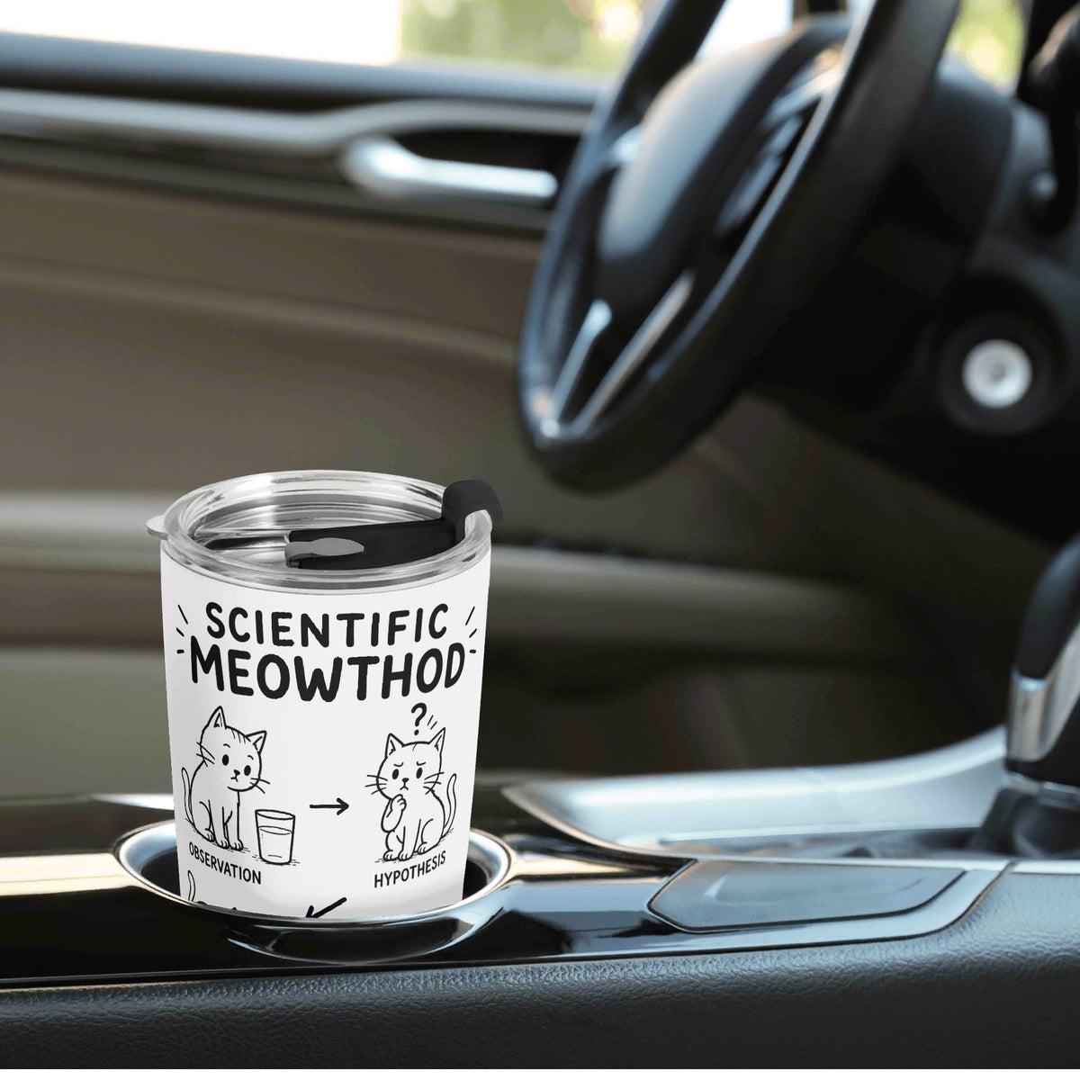 Scientific Meowthod Science Cats Stainless Steel 20oz Travel Mug Travel Mug Tumbler animal Printed Offshore Science
