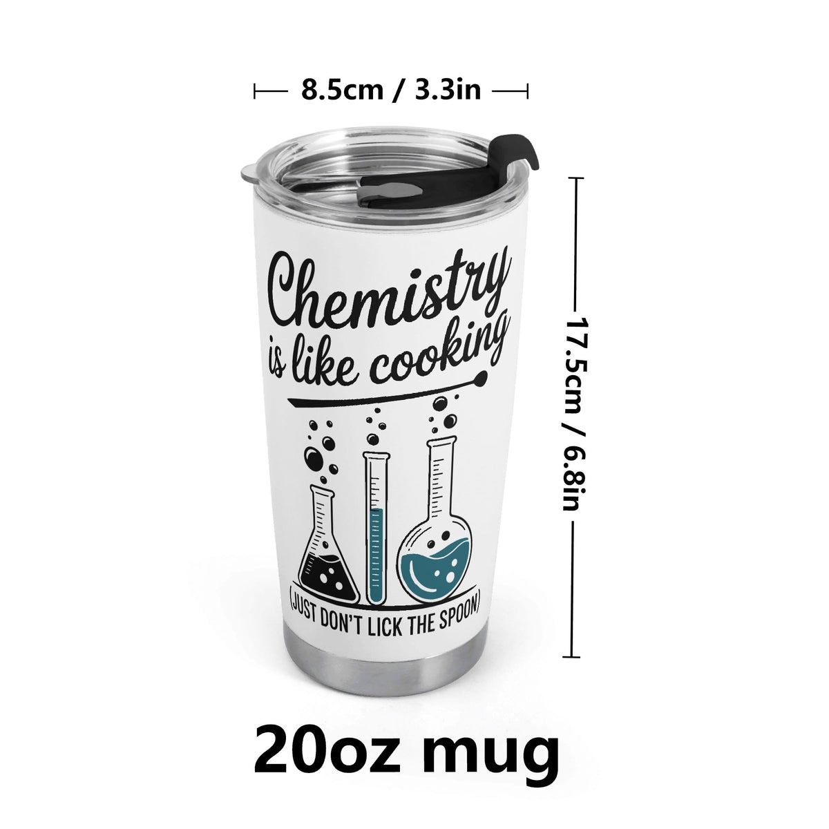 Chemistry Is Like Cooking Stainless Steel 20oz Travel Mug Travel Mug Tumbler Printed Offshore Science