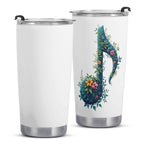 Floral Music Note Stainless Steel 20oz Travel Mug Travel Mug Tumbler Music Printed Offshore