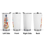 Floral Guitar Stainless Steel 20oz Travel Mug Travel Mug Tumbler Music Printed Offshore