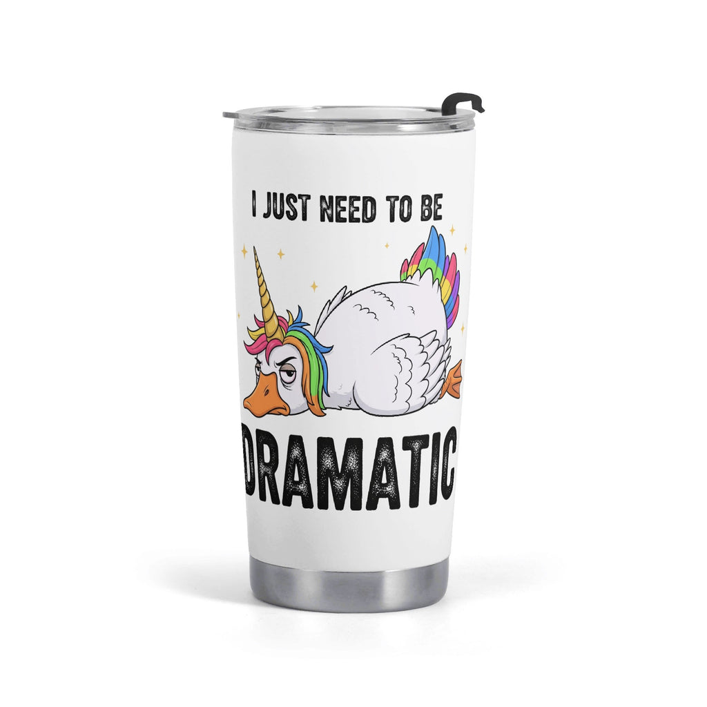 Dramatic Rainbow Unicorn Goose Stainless Steel 20oz Travel Mug Default Title Travel Mug Tumbler Printed Offshore