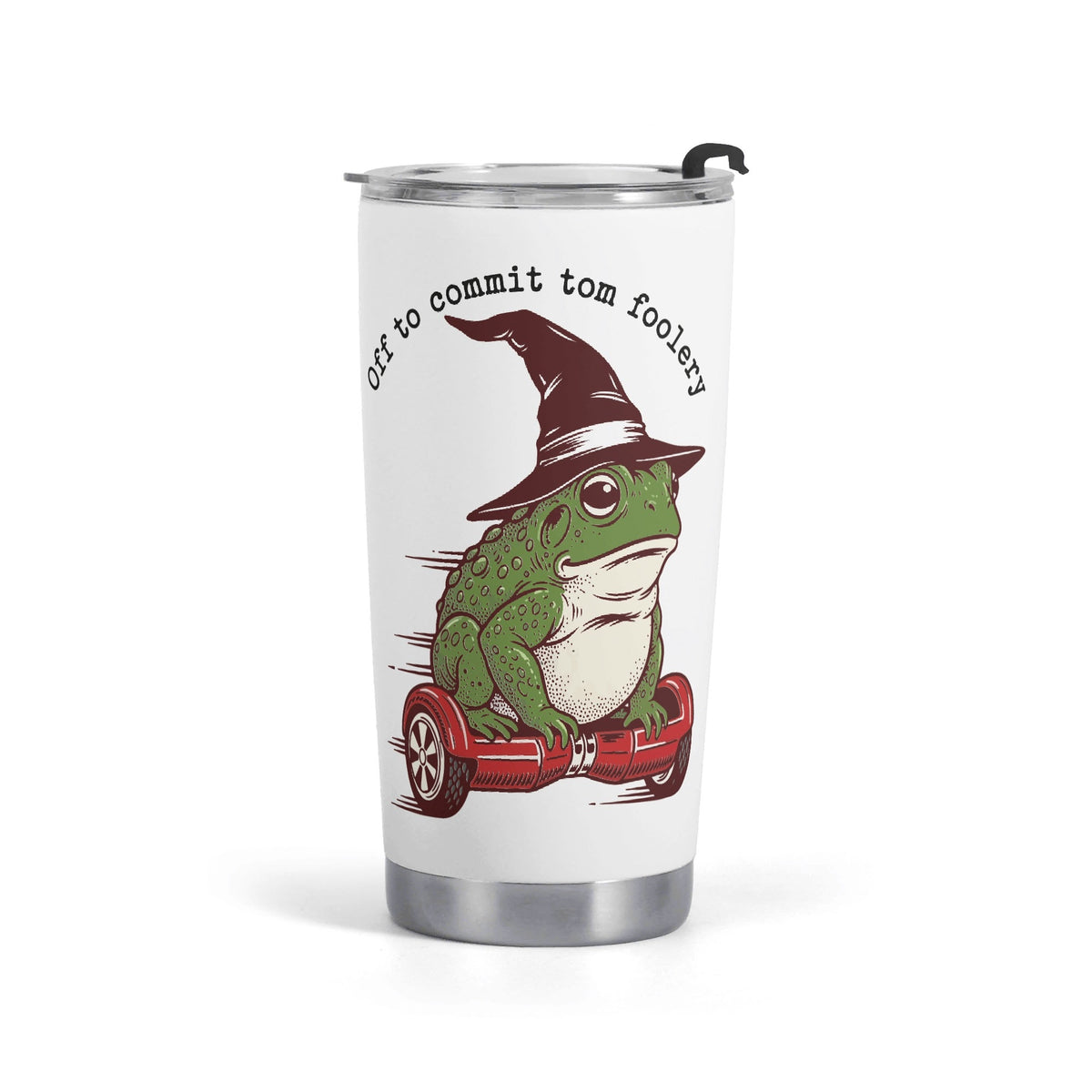 Off To Commit Tom Foolery Stainless Steel 20oz Travel Mug Default Title Travel Mug Tumbler animal Printed Offshore