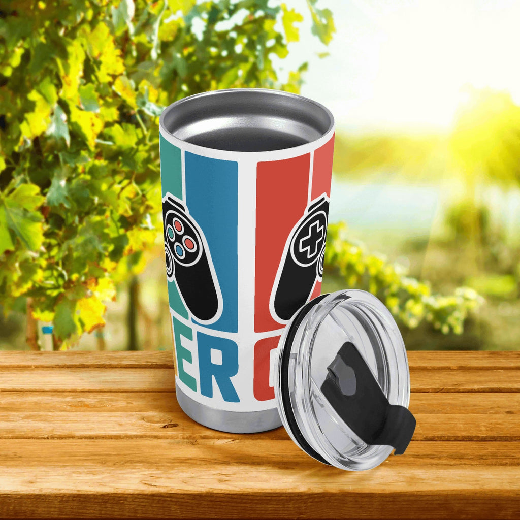 Gamer Stainless Steel 20oz Travel Mug Travel Mug Tumbler Games Printed Offshore