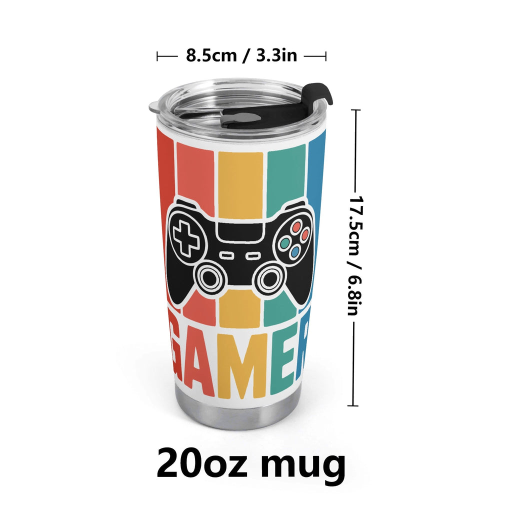 Gamer Stainless Steel 20oz Travel Mug Travel Mug Tumbler Games Printed Offshore