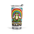 Meditating Frog Be Kind Stainless Steel 20oz Travel Mug Default Title Travel Mug Tumbler animal Printed Offshore