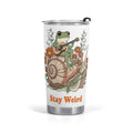 Stay Weird Guitar Playing Frog On A Snail Stainless Steel 20oz Travel Mug Default Title Travel Mug Tumbler animal Music Printed Offshore
