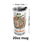 Stay Weird Guitar Playing Frog On A Snail Stainless Steel 20oz Travel Mug Travel Mug Tumbler animal Music Printed Offshore