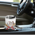 Cat Drummer Stainless Steel 20oz Travel Mug Travel Mug Tumbler animal Music Printed Offshore