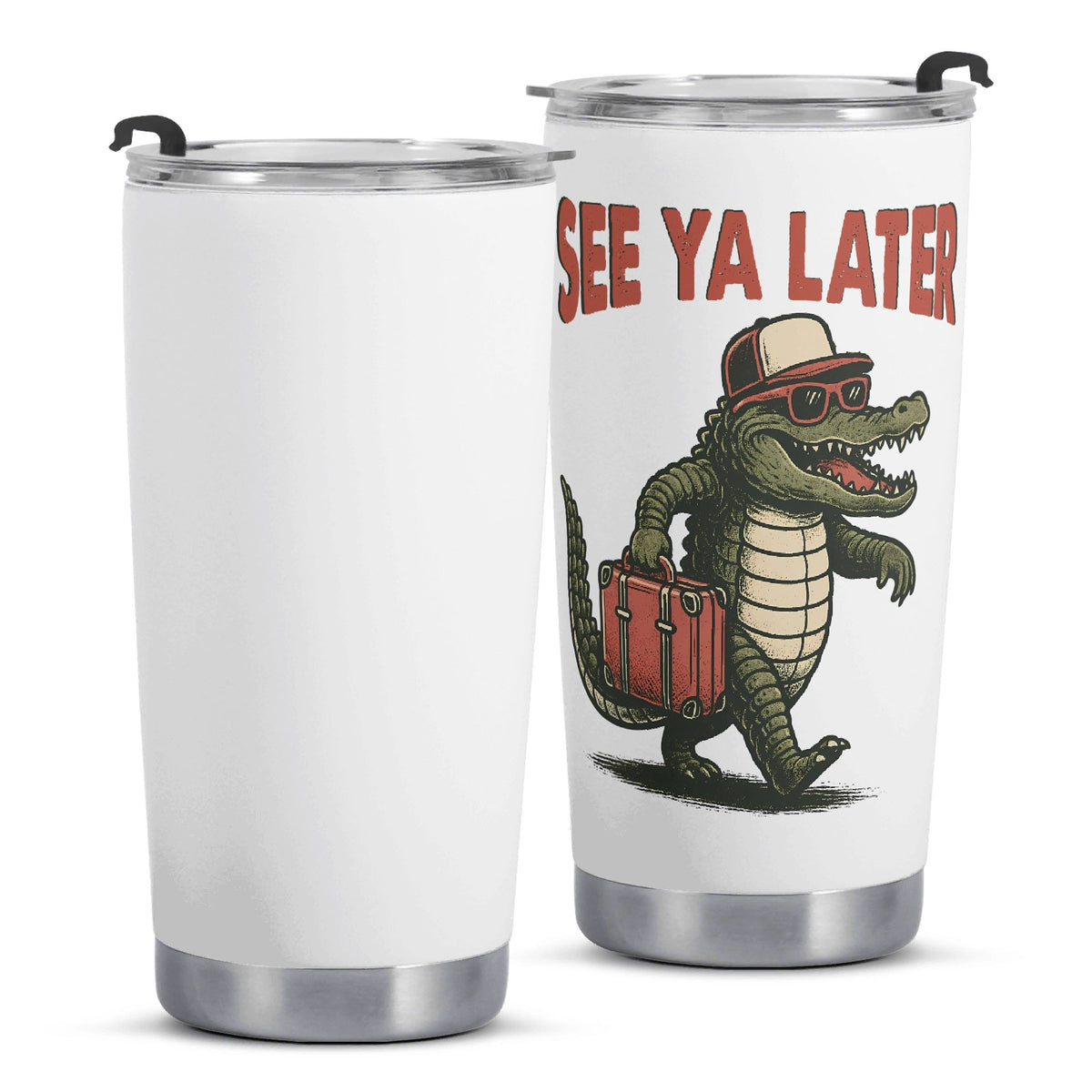 See Ya Later Alligator Stainless Steel 20oz Travel Mug Travel Mug Tumbler animal Printed Offshore