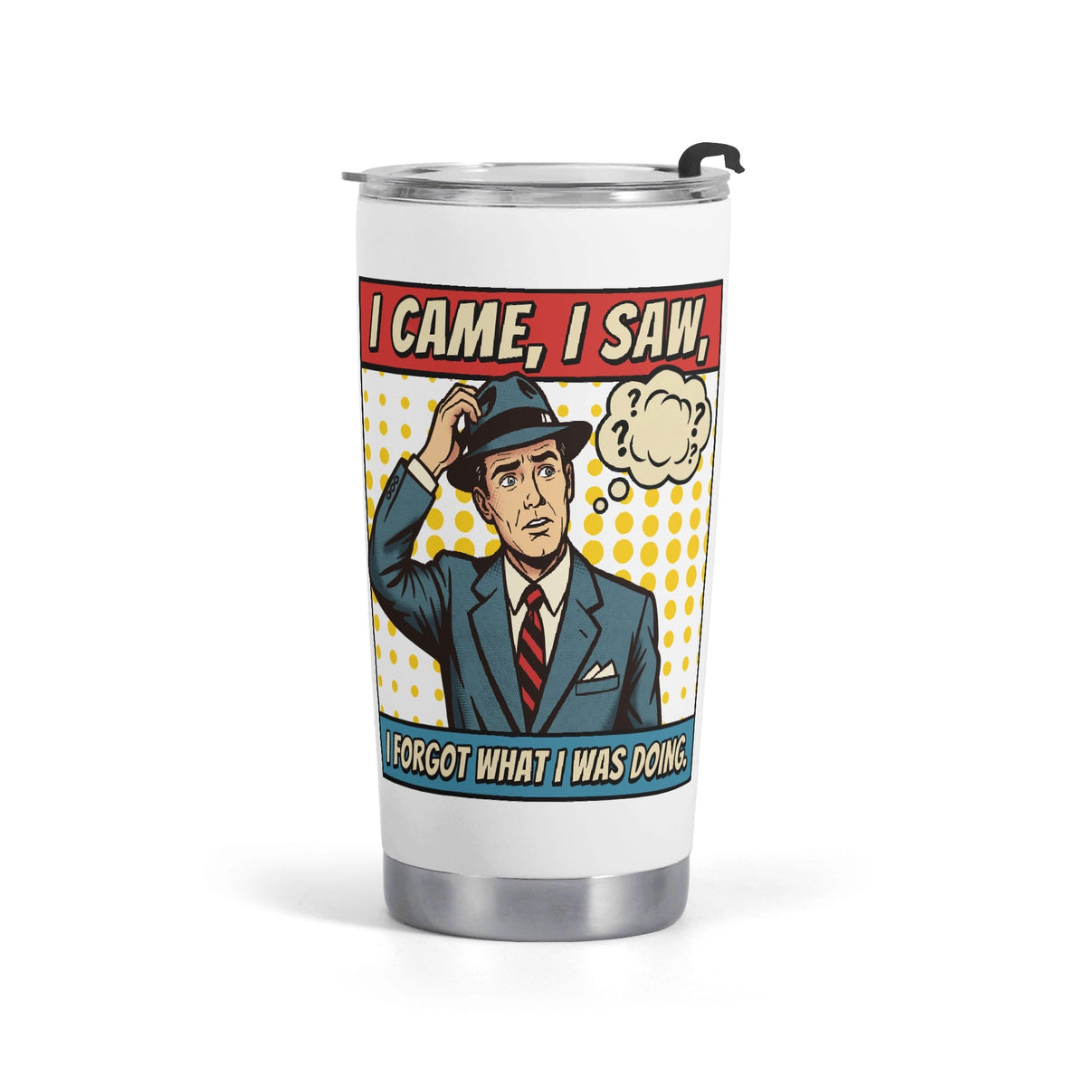 Retro Gentleman I Forgot What I Was Doing Stainless Steel 20oz Travel Mug Default Title Travel Mug Tumbler Printed Offshore Retro