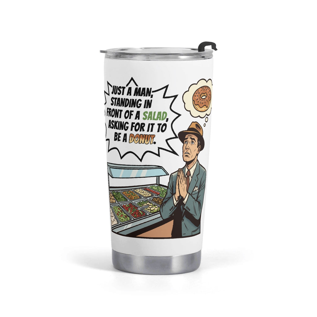 Retro Gentleman Donut Stainless Steel 20oz Travel Mug Default Title Travel Mug Tumbler Printed Offshore Retro