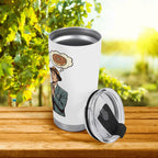 Retro Gentleman Donut Stainless Steel 20oz Travel Mug Travel Mug Tumbler Printed Offshore Retro