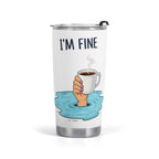 Im Fine Drowning Coffee Stainless Steel 20oz Travel Mug Default Title Travel Mug Tumbler Coffee Printed Offshore