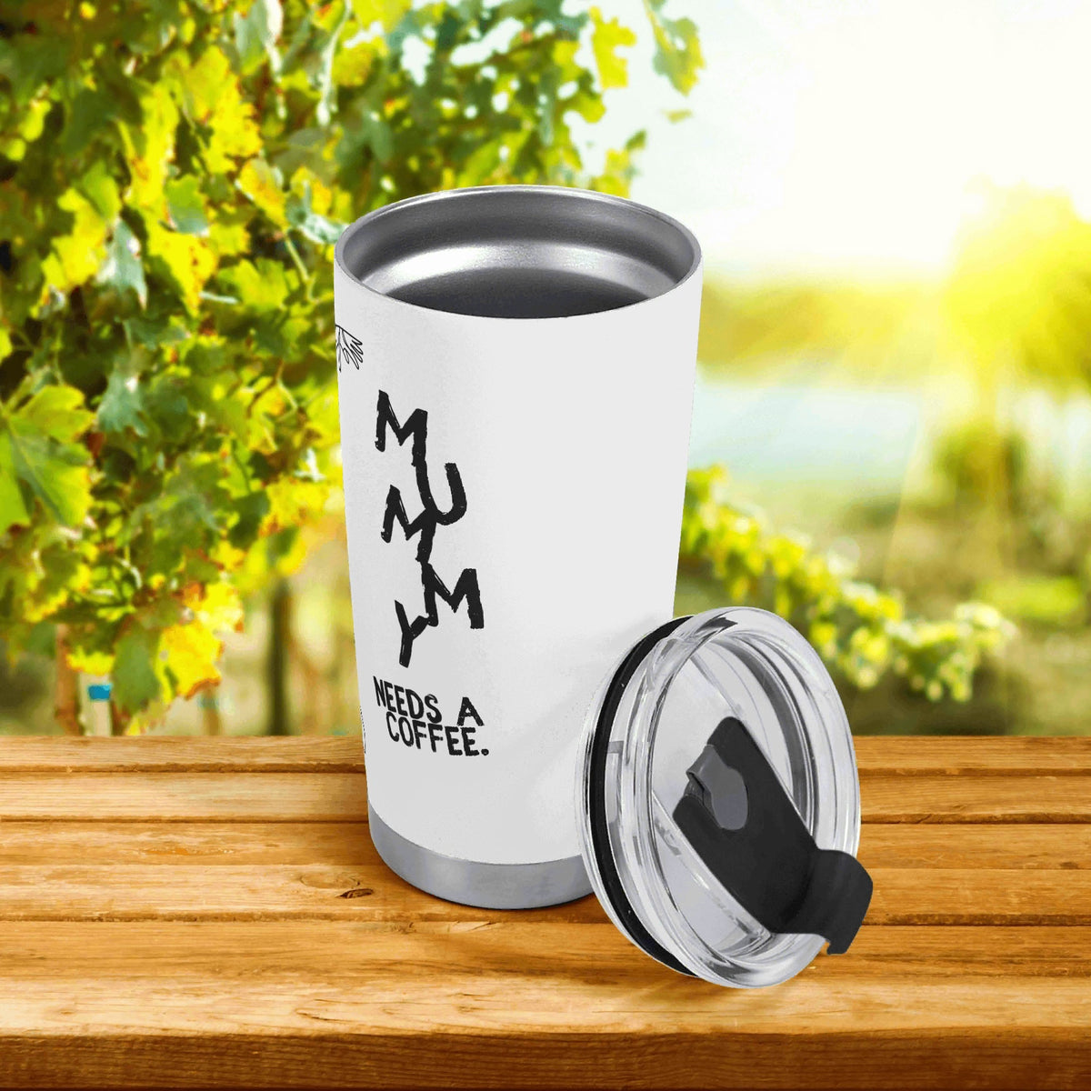 Mummy Needs A Coffee Stainless Steel 20oz Travel Mug Travel Mug Tumbler Coffee Mum Printed Offshore